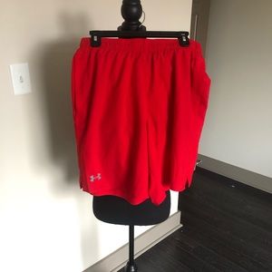 Under armour red loose shorts Large